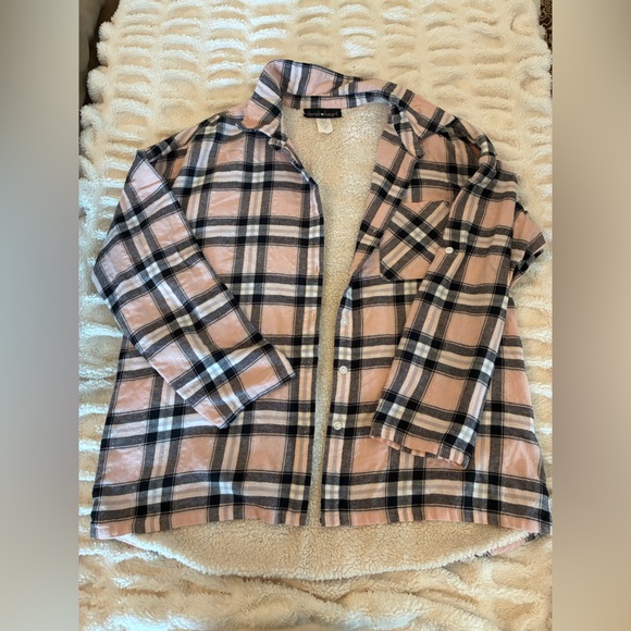 Women’s Derek Heart Pink and Black Plaid Jacket - Picture 1 of 7
